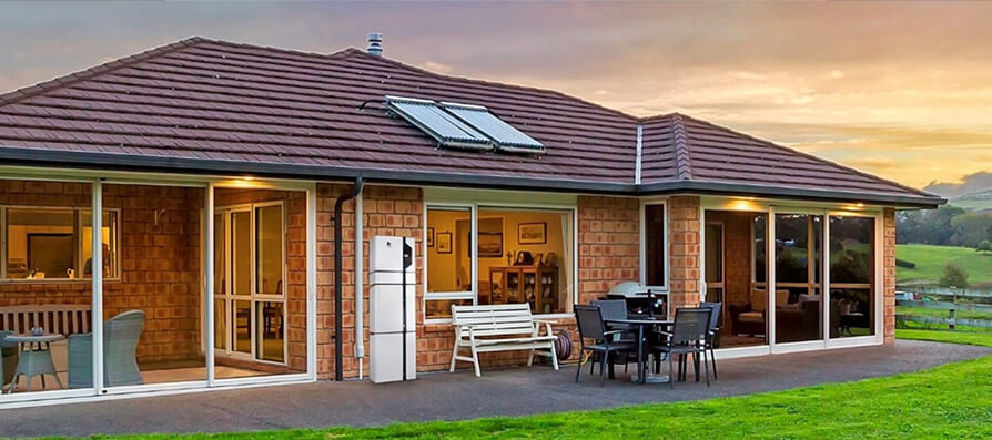 Home with solar battery
